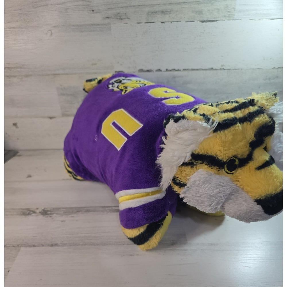 LSU Tigers Pillow Pets Mike the Tiger Plush Purple‎ Jersey Mascot 20 inch NCAA